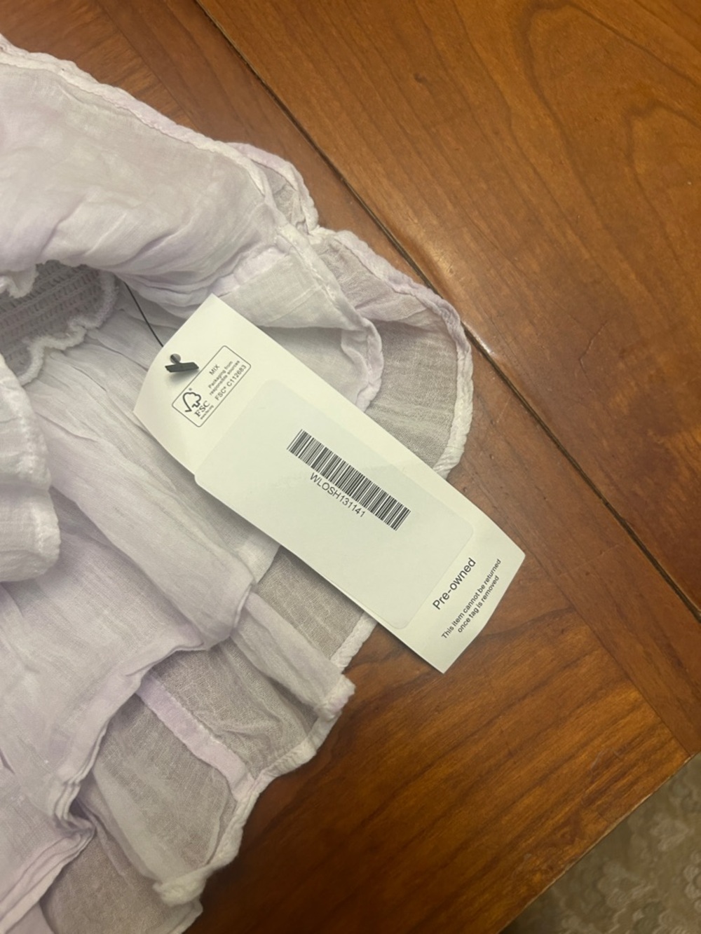 LoveShackFancy Aveline Mini Dress purple white size small - Picture 5 of 6